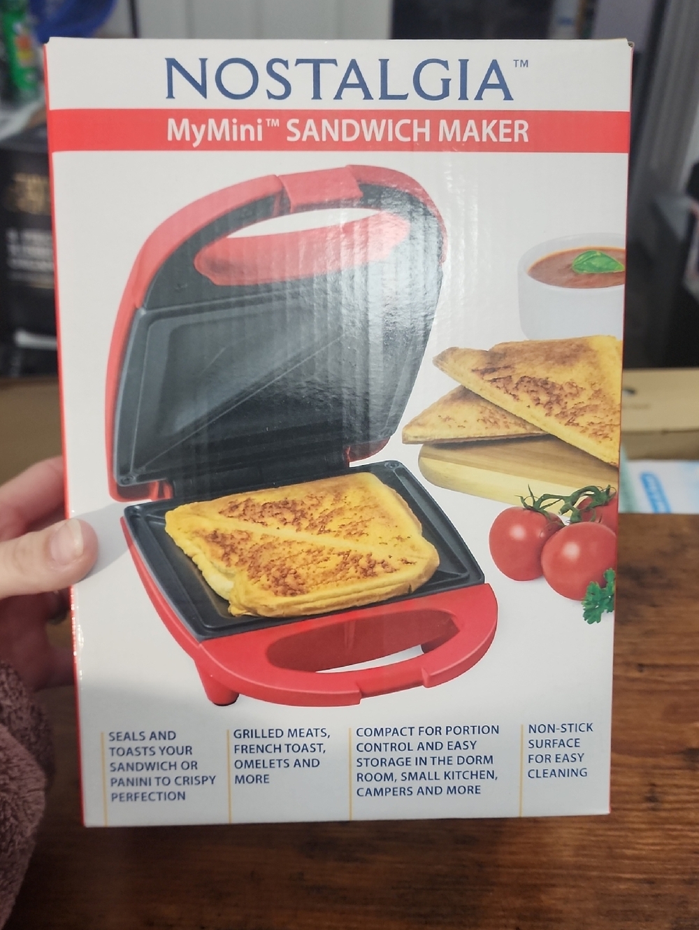 Nostalgia Red MyMini Sandwich Maker Compact Grill Brand New Firm Price $30